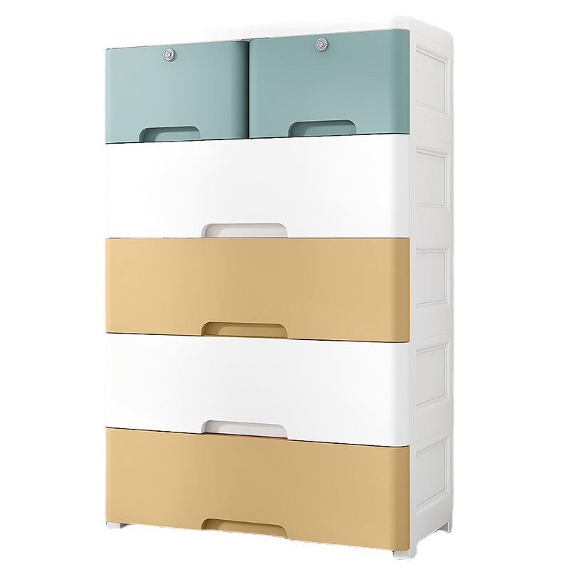 Thickened large plastic drawer type storage cabinet shoe cab - 图3