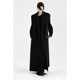October new ultra black lapel wool coat