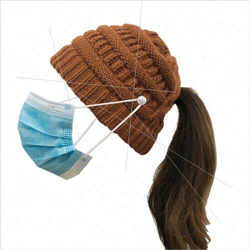 20 U.S. new mask button detachable fall and winter womens kn - 图1