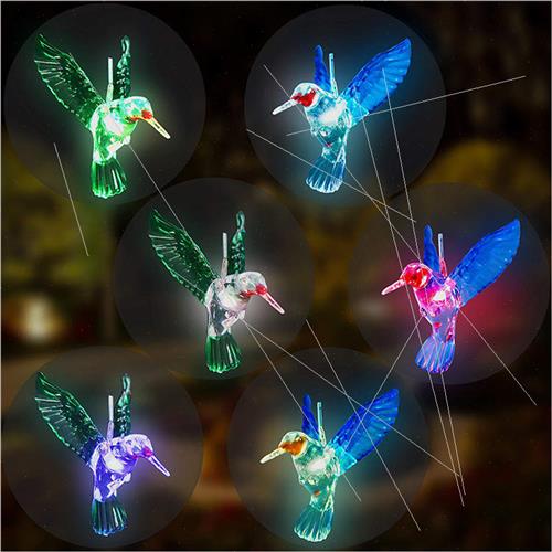Solar Wind Chime ght Hummingbird Outdoor ghting  ght Color C - 图2