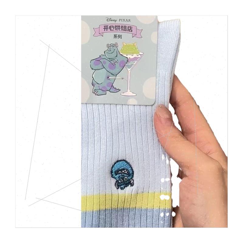 New Toy Story Ham Pig Socks Women Embroidery Cute Mid-Calf S - 图3