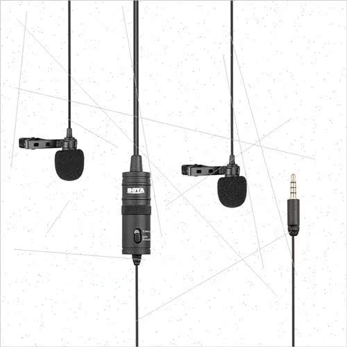 BY-M1DM Dual Microphone M1 Lavalier Microphone 6 meters long-图0