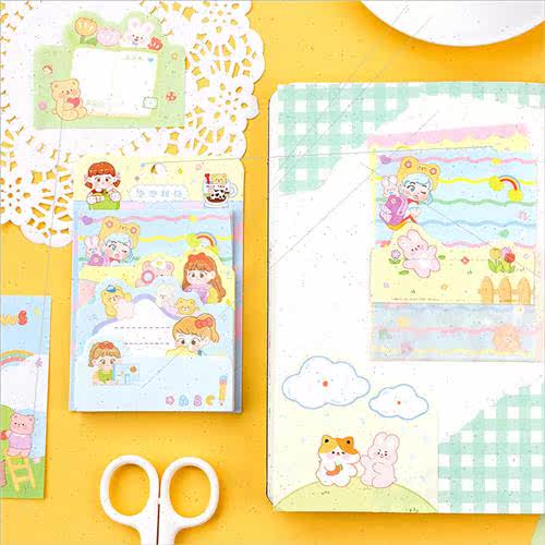 Sweet Tea Diary Scene Sticky Notes Fresh Cute Sticky Notes M - 图2
