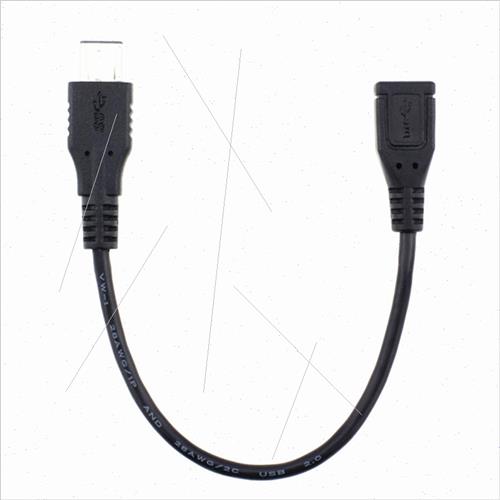 Orange Type C Cable USB 3.1 to Micro USB Female Extension Ca-图1