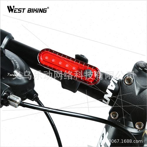 Bicycle light night rear warning tail light mountain bike re - 图2