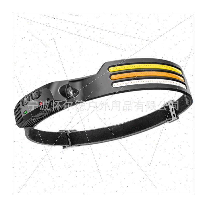 New wave sensor COB headlamp outdoor riding light USB rechar - 图3