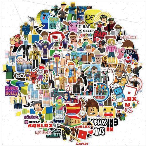 100 pcs Game Roblox Roblox Cartoon Doodle Stickers Laptop De - 图0