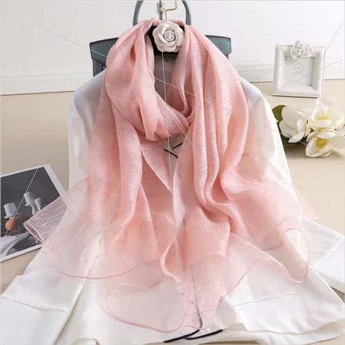 2023 Spring and Autumn New lk Wool Plaid lk Scarf Womens Fas-图2