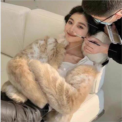 Korean  of the new environmentally friendly leopard fox fur - 图0