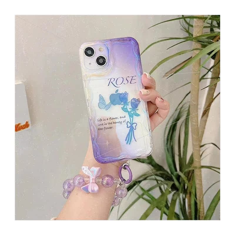 Korean  ins English rose 适用 Apple 13/14ProMax phone case i - 图3