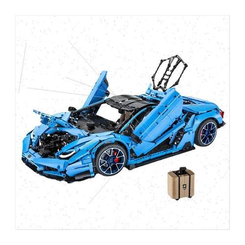click build C61041 building block car 770-4 mad cow assemble - 图3