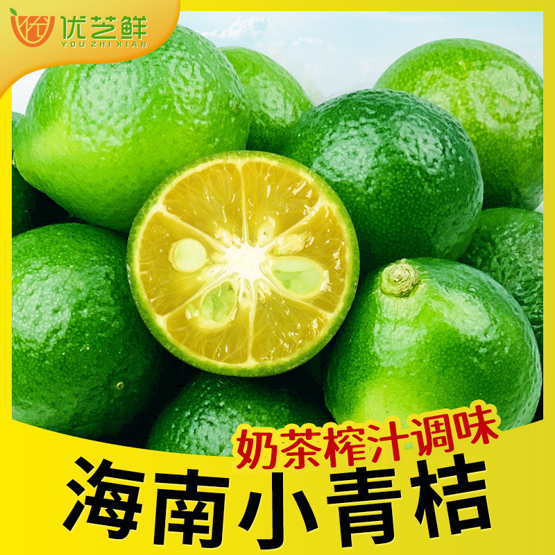 海南小青桔新鲜奶茶店专用当季一级整件包邮青金桔整箱5斤小金桔_虎窝淘