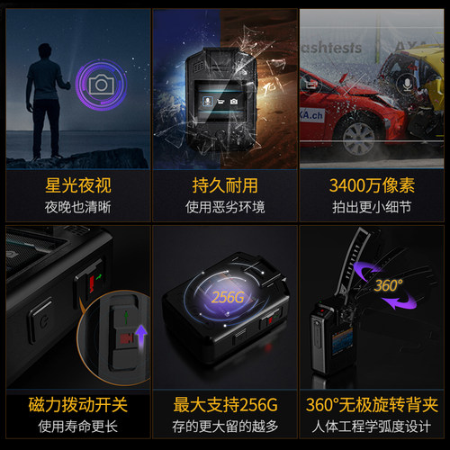 飞利浦VTR8101执法记录仪专业高清夜视胸前佩戴防爆工作巡检摄像 - 图2
