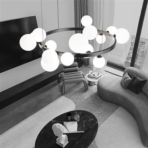 French cream wind magic bean chelier Scinavian er cozy livin - 图2