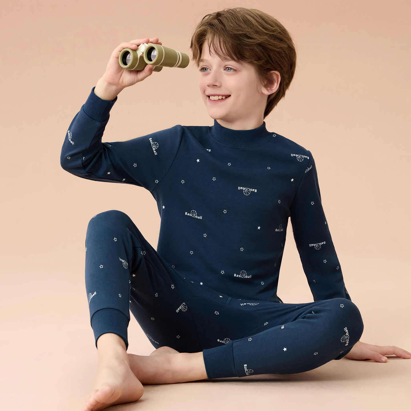 猫人男童秋衣秋裤套装全棉毛衫青少年男孩大童保暖内衣纯棉半高领,淘宝优惠券,粉丝福利购,淘宝优惠卷