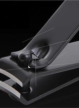 Stainless steel black nail clippers household anti-splash na