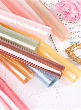 Colorful cellophane crystal paper candy color flower bouquet