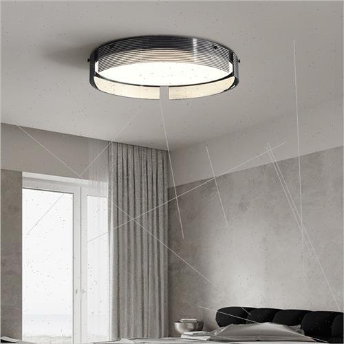 Italian light luxury living room copper round ceiling light - 图1