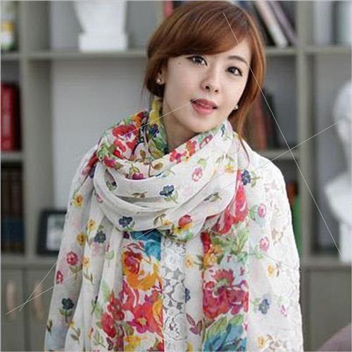 Autumn winter Korean  new Ms. Hundred flowers compete wh cot - 图0