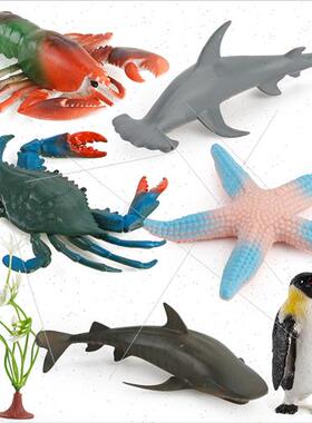 sea world wildlife plastic model crab turtle lobster shark s