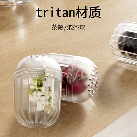 茶漏茶滤泡茶神器Tritan材质耐高温茶水过滤器保温水杯通用泡茶球 - 图1