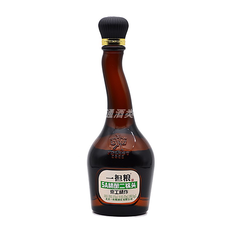 北京一担粮二锅头5A精酿41度470ml*12瓶整箱小棕瓶清雅香粮食白酒 - 图0