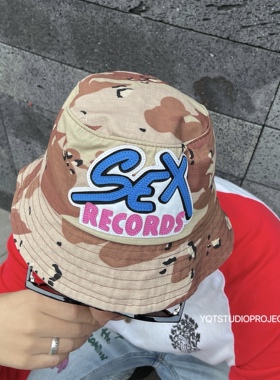 YQTSTUDIO自主 SEX records迷彩渔夫帽尼龙轻薄遮掩帽
