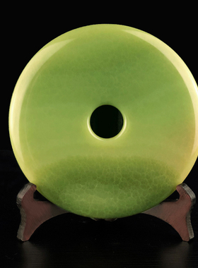 天然古青玉石平安扣办公室招财玉