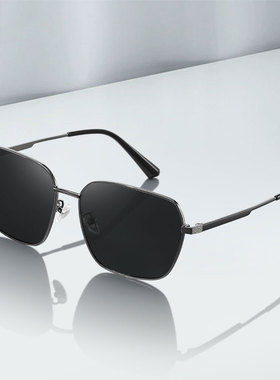 时尚方框偏光太阳镜男士开车专用