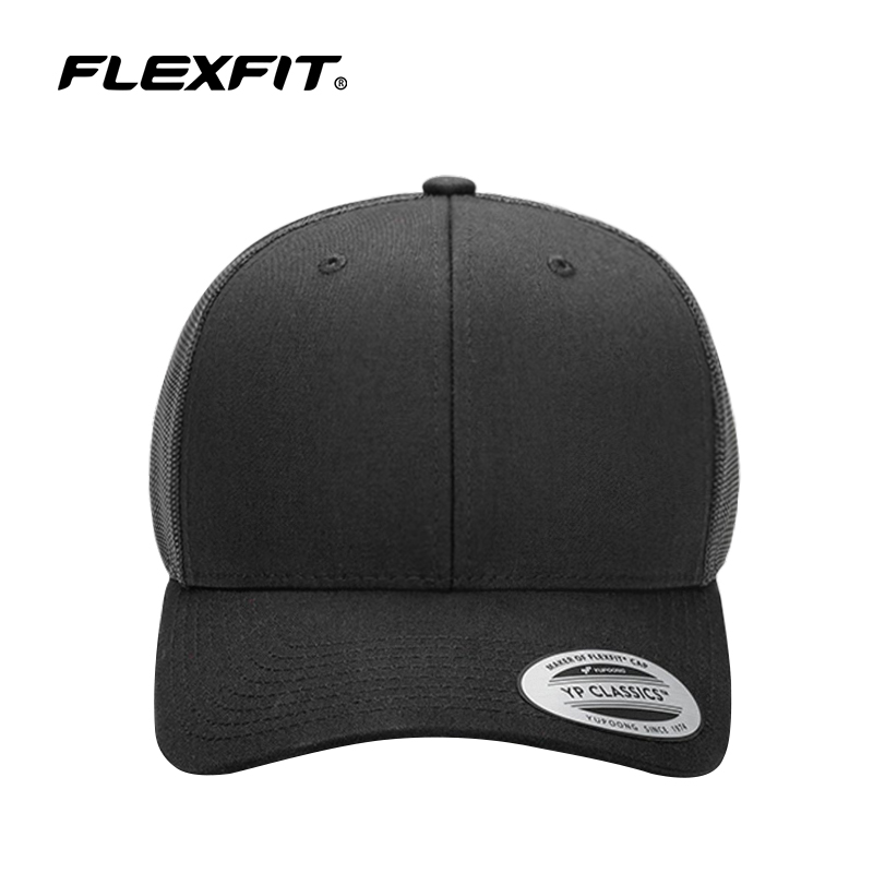 FLEXFIT 时尚拼色透气网眼棒球帽大头围鸭舌帽夏季网帽男士帽子