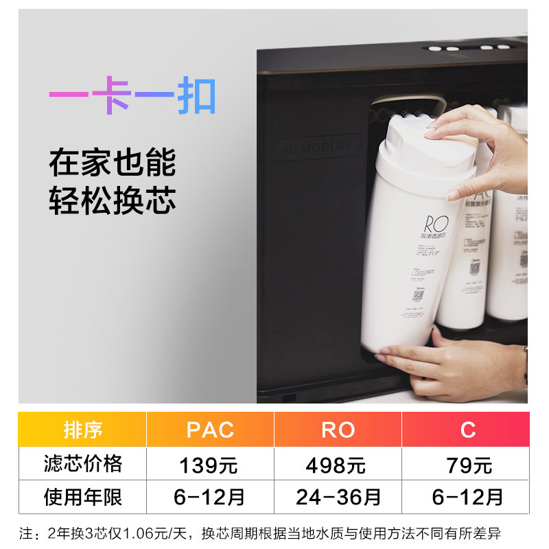 美的出品华凌家用厨下自来水净水器 华凌厨卫净水器