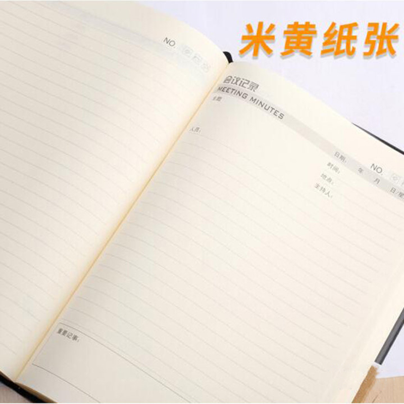 Morning light leather business office meeting minutes book