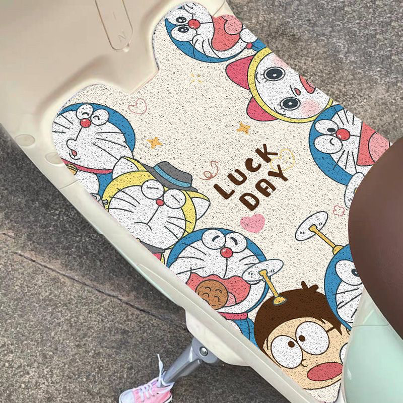 小新三丽鸥动物机器猫通用丝圈电动车脚垫防水裁剪踏板电瓶车脚垫,淘宝优惠券,粉丝福利购,淘宝优惠卷