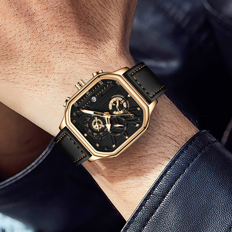 正品男士皮带防水石英运动男款男表 tisselly蒂西尼国产腕表