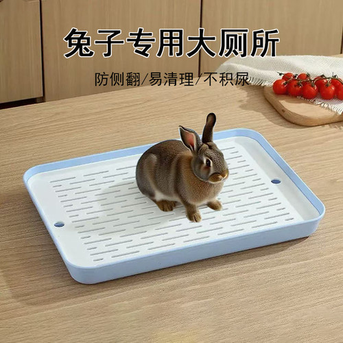 兔子专用厕所大号尿盆防溢防打翻宠物侏儒兔兔便盆龙猫荷兰猪用品-图0