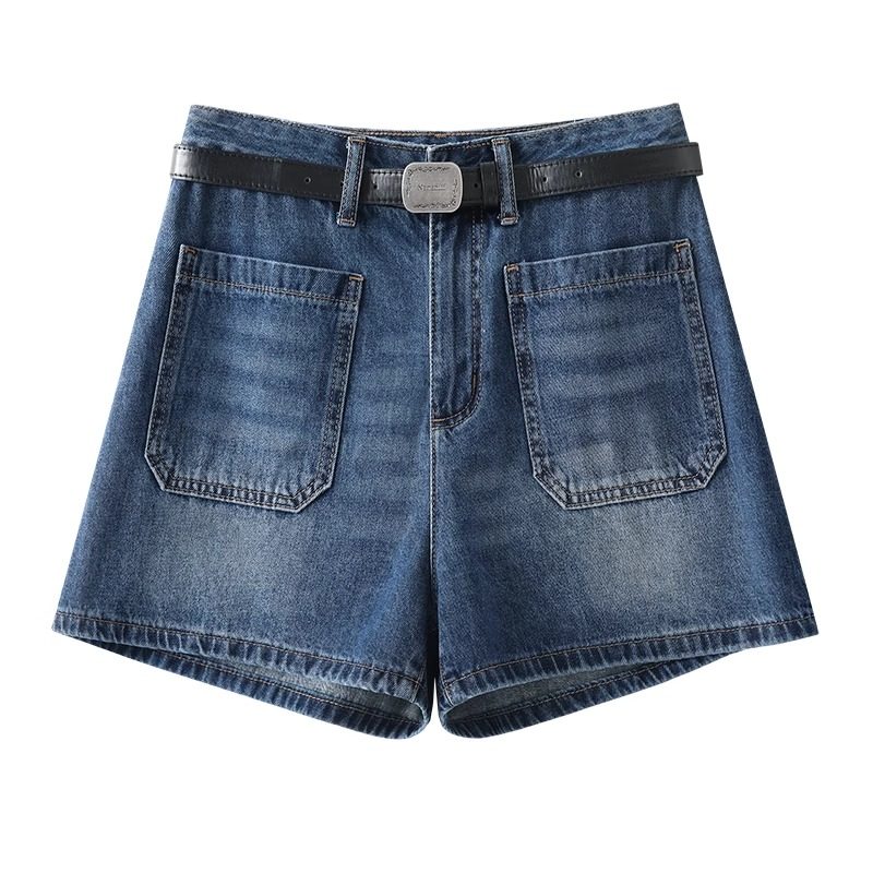 工装牛仔短裤女夏季薄款2025新款设计感高腰外穿宽松a字阔腿热裤,淘宝优惠券,粉丝福利购,淘宝优惠卷