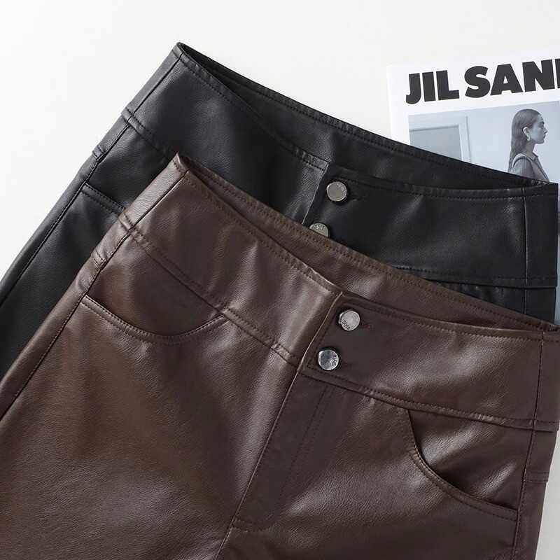 海宁真皮皮裤女2025秋冬新款加厚高腰时尚绵羊皮阔腿裤大码长裤子,淘宝优惠券,粉丝福利购,淘宝优惠卷