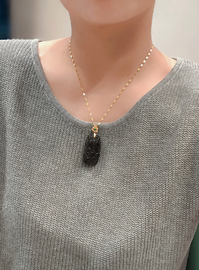 万能扣纯银项链女佛公翡翠配链礼