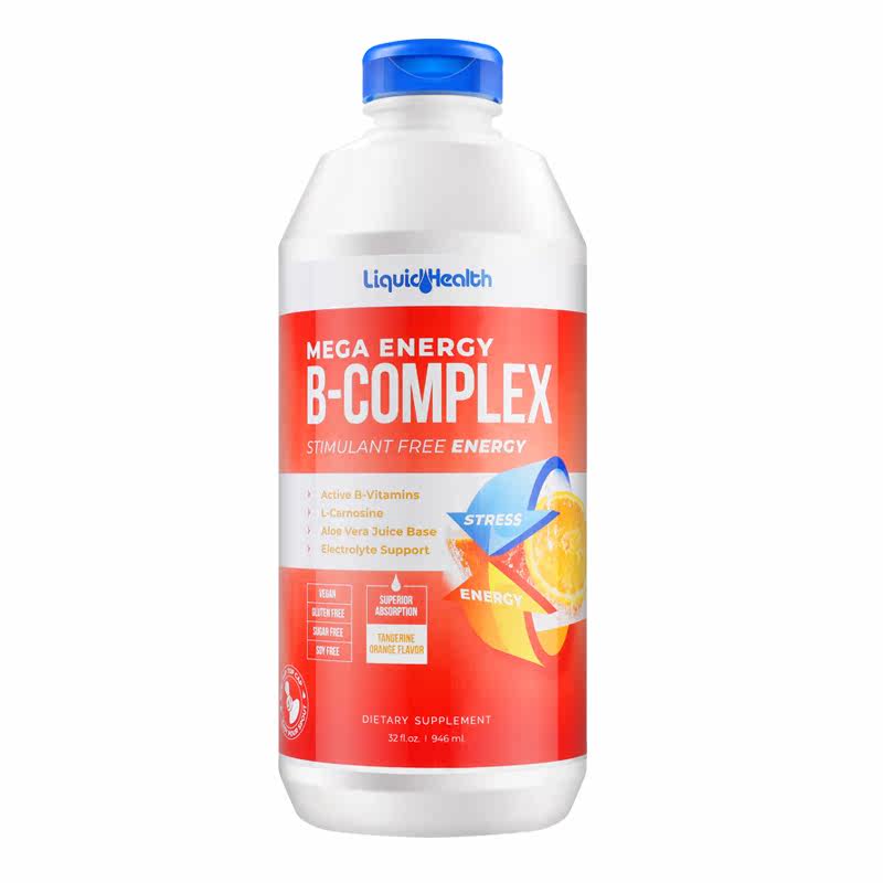 进口b族维生素b12b3b2减压抗疲劳 LiquidHealth海外B族维生素