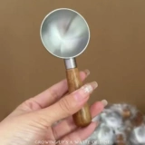 Выкопать арбузной ложки из нержавеющей стали ручка ореха короткая ручка.