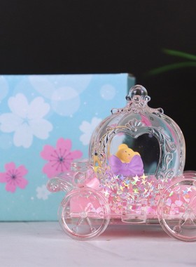 创意卡通漂浮玩具南瓜车摆件