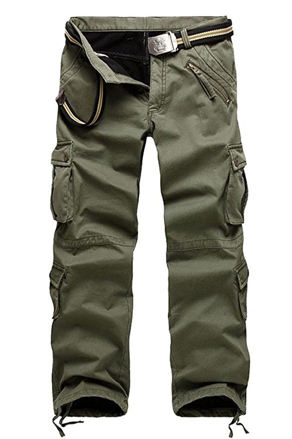 Men's Fashion Thick Lined Warm Straight Army Cargo Pants