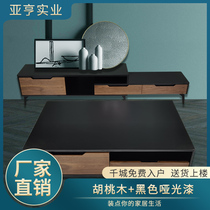 Hupeach Wood TV Cabinet Living Room Light Extravagant Modern Simplicity New Chinese Solid Wood Home small family Type Bedroom TV Table