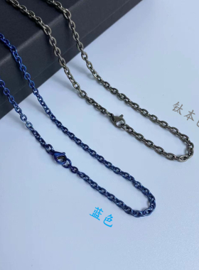 纯钛链子项链十字复古毛衣链百搭