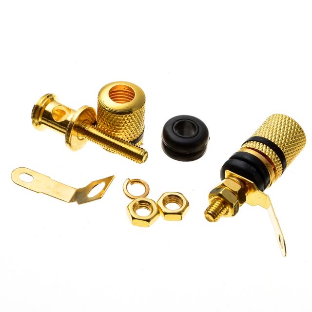 16Pcs/set 24k Gold Plated Banana Plug Audio Speaker & Sp - 图2