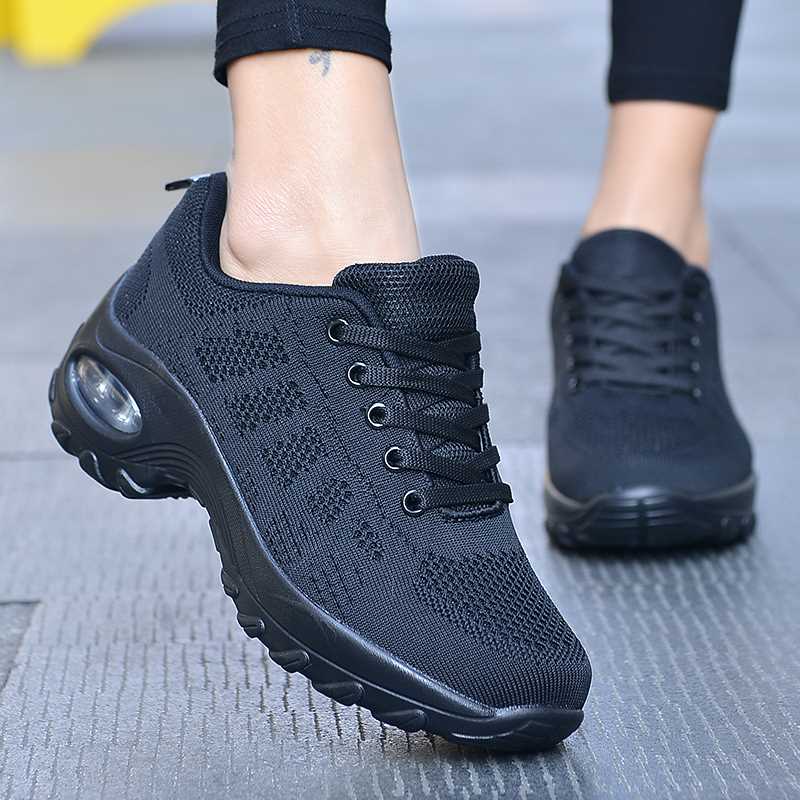 Fashion Casual Women Shoes Heighten Comfortable Mesh Breatha-图0