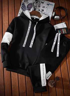 Autumn Hoodie Sets Men Tracksuit Casual Hoodies Sweatshirt+S
