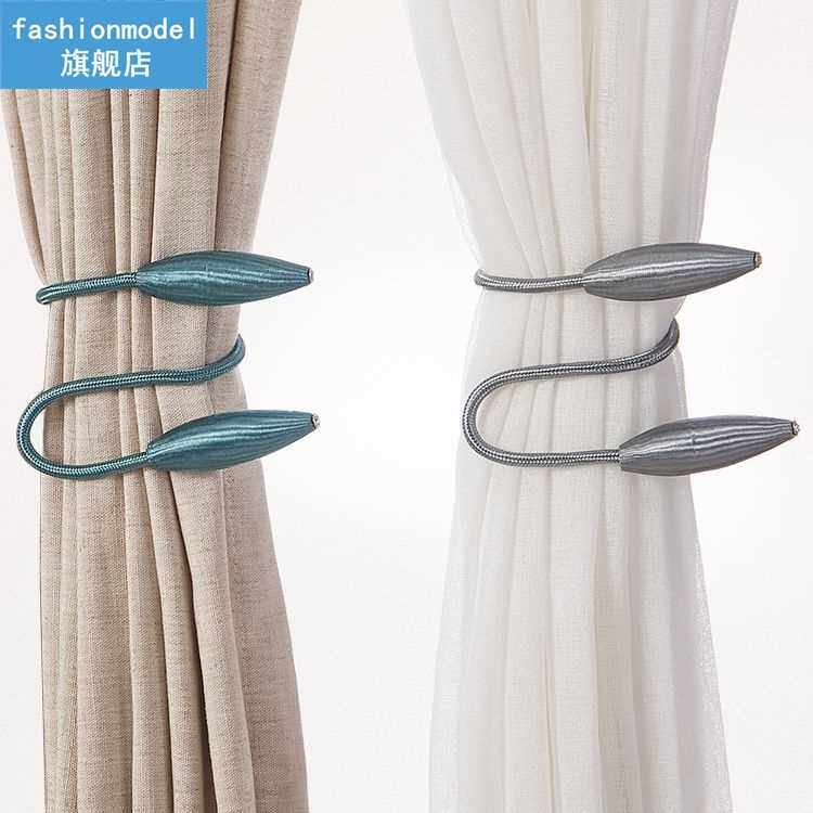 Arbitrary shape rong Curtain Tiebacks Plush Alloy Hanging_虎窝淘