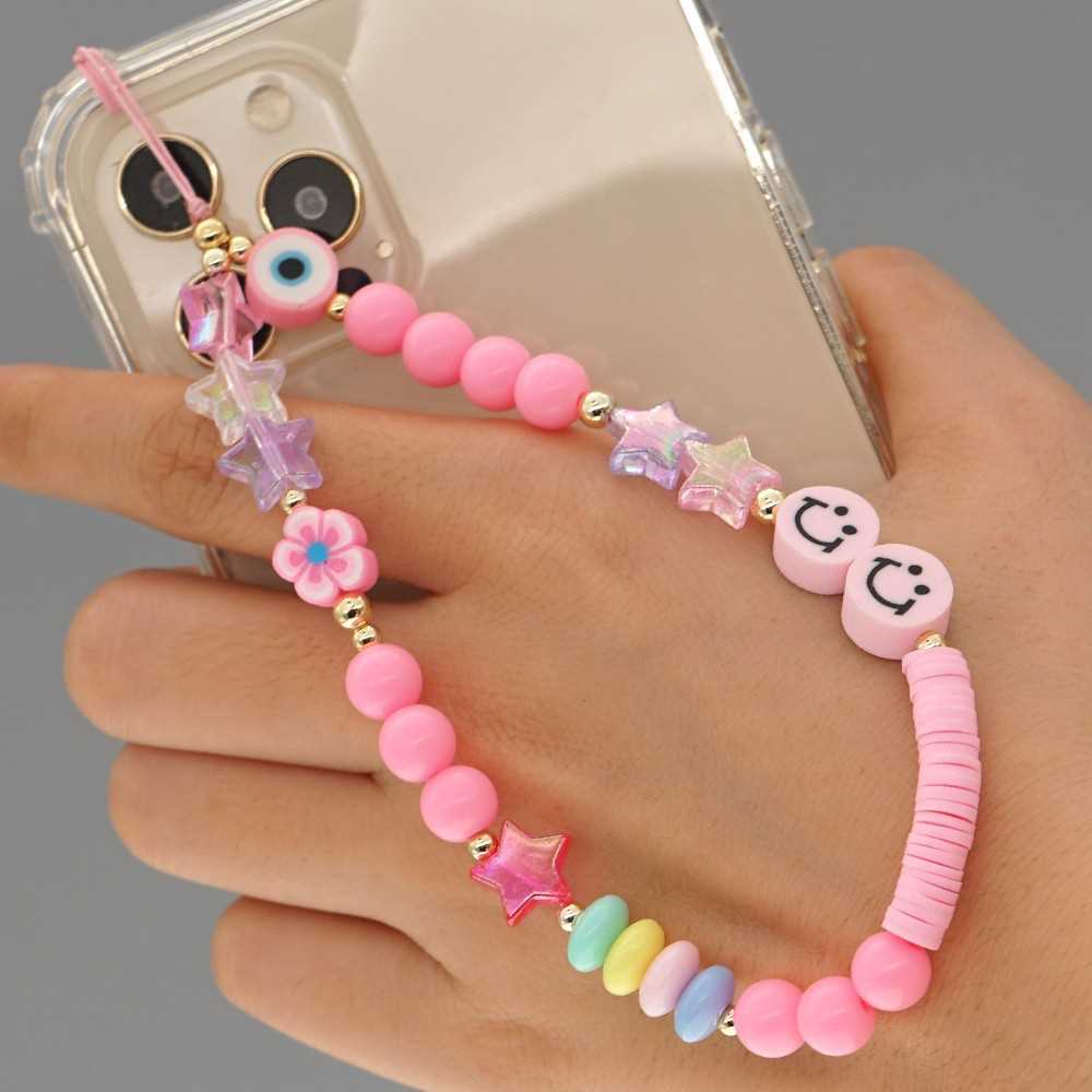 Summer Colorful Soft Polymer Clay Mobile Phone Strap Chain L - 图2