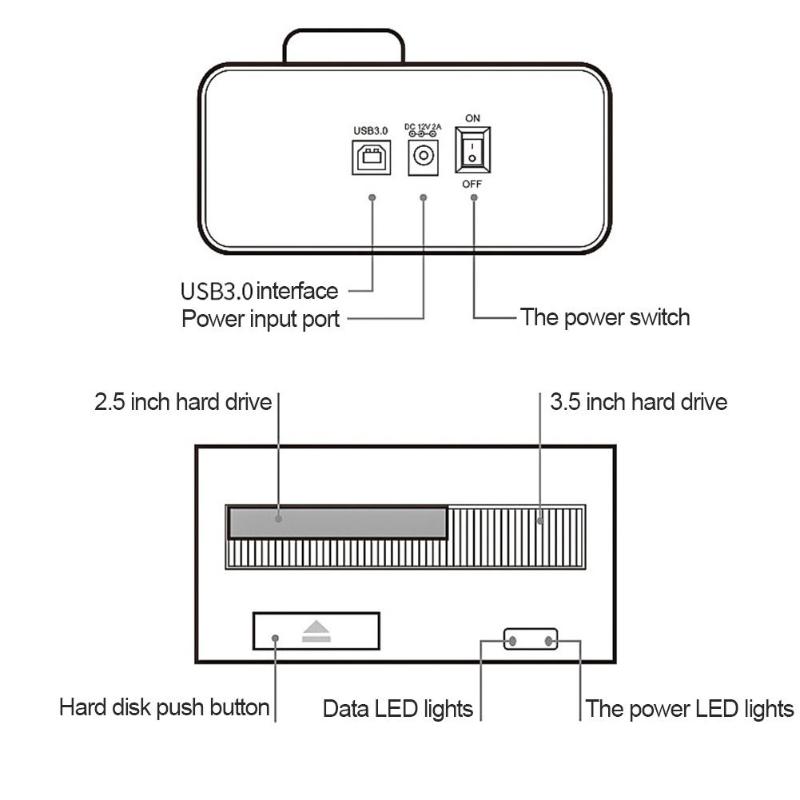 Olmaster 2 5 3 5 inch sata serial port hard drive shelf usb3 
